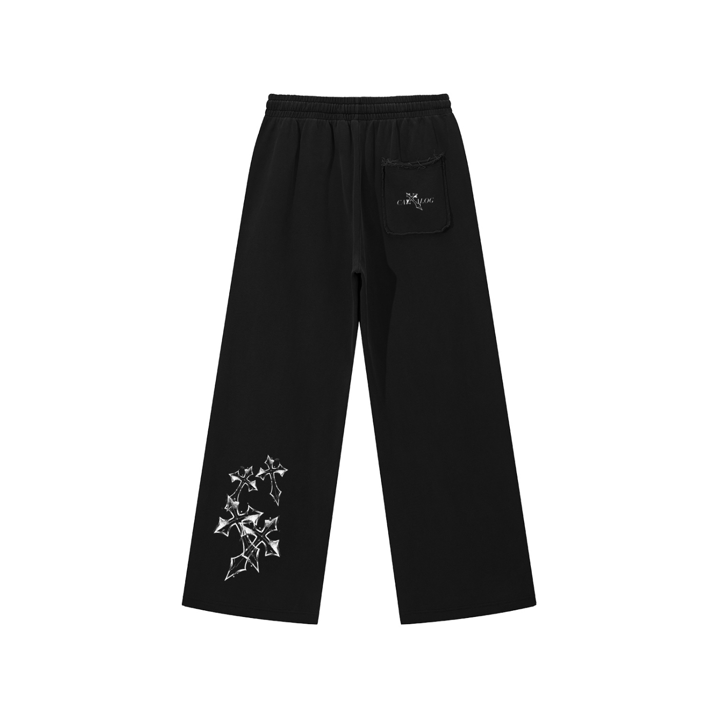 Snow Washed Raw Edge Sweatpants