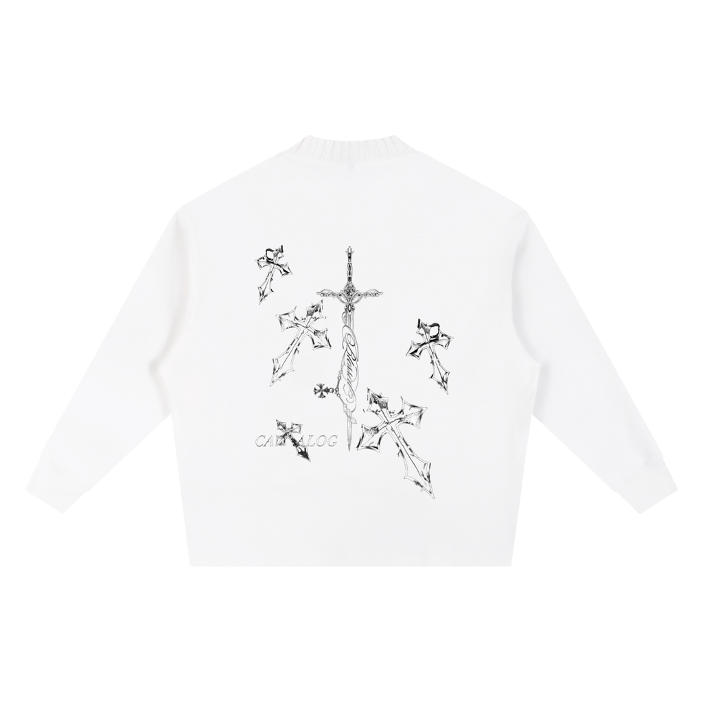 Knitted Round Neck Oversize Sweatshirt