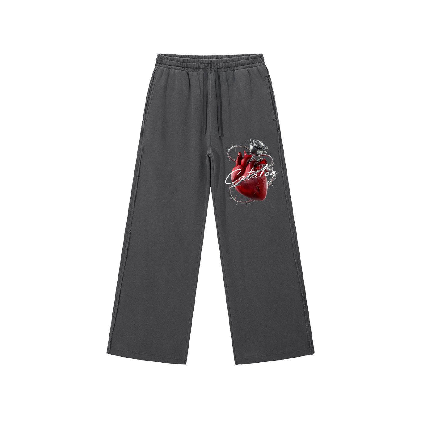 Snow Washed Raw Edge Sweatpants