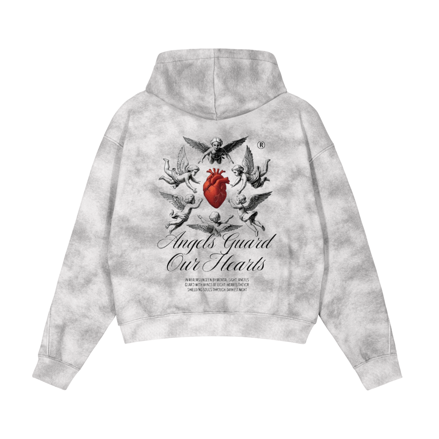 Dirty Washed Zip-Up Fleece Hoodie