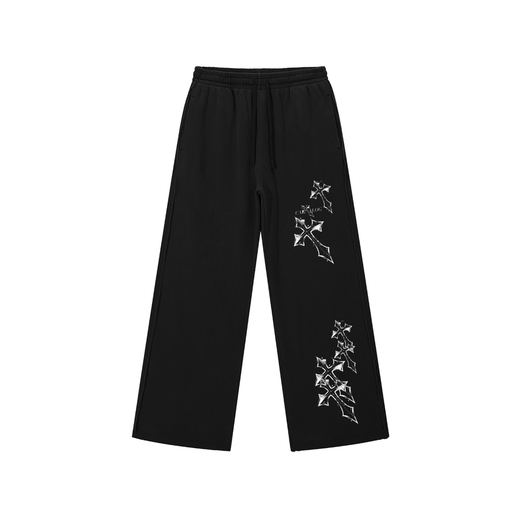 Snow Washed Raw Edge Sweatpants